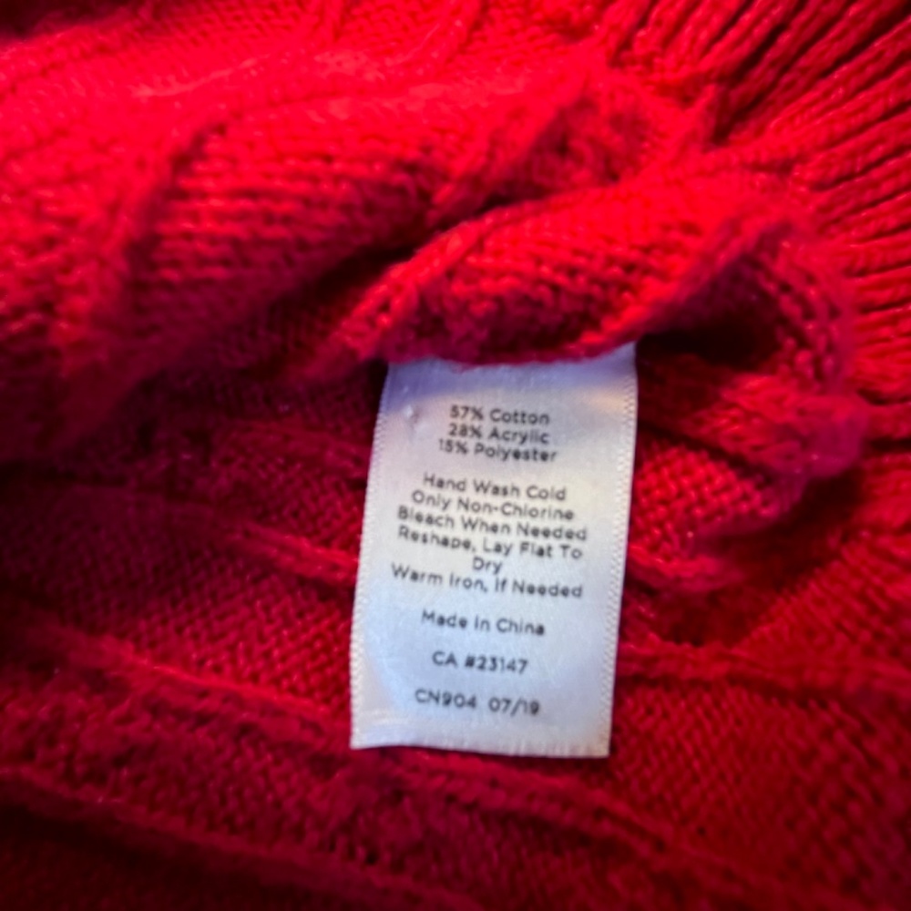 Talbots Red Crew Neck Sweater - Picture 6 of 8